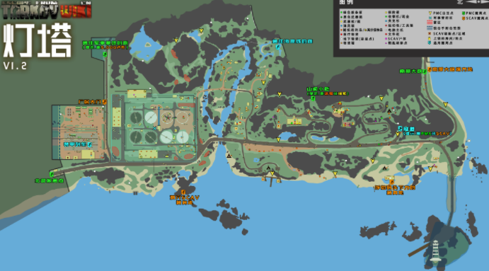逃离塔科夫灯塔高清立体3D地图